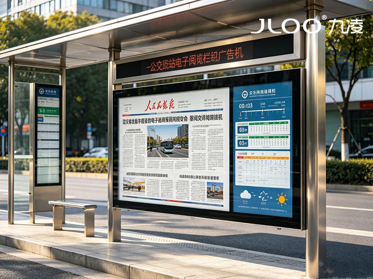 九凌JLOO公交站台广告机与传统灯箱广告对比 数字化升级的五大核心优势